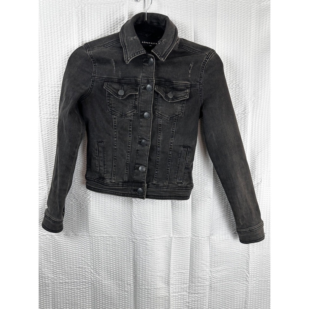Aeropostale Black Jean jacket size XS